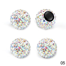 Load image into Gallery viewer, 4Pcs Universal Car Tire Valve Caps Crystal Diamond Bling Rhinestone Shining Dustproof Valve Stem Caps Accessories