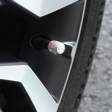 Load image into Gallery viewer, 4Pcs Long Style Diamond Shining Car Wheel Tyre Stem Air Caps Crown Dustproof Rhinestone Tire Valve Caps Auto