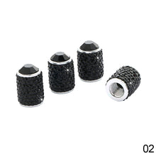 Load image into Gallery viewer, 4Pcs Long Style Diamond Shining Car Wheel Tyre Stem Air Caps Crown Dustproof Rhinestone Tire Valve Caps Auto