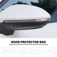 Load image into Gallery viewer, 4Pcs Transparent Car Door Anti Collision Protector Bar Stickers Side Edge Protection Guards Rear View Mirror Cover Protection Strip