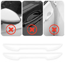 Load image into Gallery viewer, 4Pcs Transparent Car Door Anti Collision Protector Bar Stickers Side Edge Protection Guards Rear View Mirror Cover Protection Strip