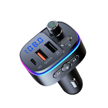Load image into Gallery viewer, FM Transmitter Bluetooth Wireless Car kit Handsfree Dual USB Car Fast Charger 3.1A MP3 Music TF Card USB disk AUX Player Colorful