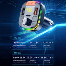 Load image into Gallery viewer, T832 Wireless Bluetooth 5.0 FM Transmitter Hands free Car Kit MP3 Player USB QC 3.0 PD18W Charger