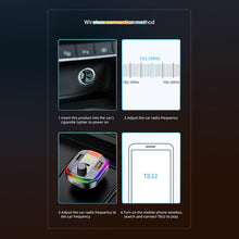 Load image into Gallery viewer, T832 Wireless Bluetooth 5.0 FM Transmitter Hands free Car Kit MP3 Player USB QC 3.0 PD18W Charger