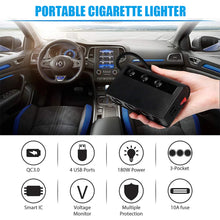 Load image into Gallery viewer, TR24 Quick Charge QC 3.0 -Cigarette Lighter Splitter 12V/24V 3 Socket 180W With 4-Port USB Car Charger ON-OFF Power