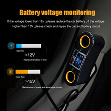 Load image into Gallery viewer, 0.5m Socket Cigarett e Lighter Splitter ZNB02 Car Charger Adapter 3.5A Dual USB Ports Support Volmeter / Temperature LED Display