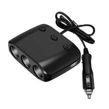 Load image into Gallery viewer, 3 Way Auto Cigarette Lighter ZNB03S Socket Splitter 120W 12v -24V Car Charger Dual USB Charger Socket with independent Off/on Switch