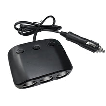 Load image into Gallery viewer, 3 Way Auto Cigarette Lighter ZNB03S Socket Splitter 120W 12v -24V Car Charger Dual USB Charger Socket with independent Off/on Switch