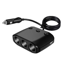 Load image into Gallery viewer, 3 Way Auto Cigarette Lighter ZNB03S Socket Splitter 120W 12v -24V Car Charger Dual USB Charger Socket with independent Off/on Switch