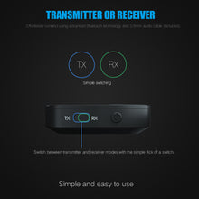 Load image into Gallery viewer, 2 IN 1 Real Stereo Bluetooth -compatible 4.2 Receiver Transmitter Bluetooth Wireless Adapter Audio With 3.5MM AUX For TV MP3 PC