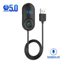 Load image into Gallery viewer, USB Car Bluetooth-compatible 5.0 Receiver Player Adapter Audio Converter LED Digital Display Handsfree Wireless Adapter