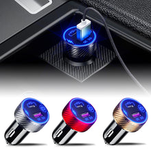 Load image into Gallery viewer, Car Charger Socket PD3.0 & QC3.0 USB Ports USB with Touch Switch Fast Car Adapter Triple Aluminum Metal 18W