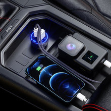 Load image into Gallery viewer, Car Charger Socket PD3.0 & QC3.0 USB Ports USB with Touch Switch Fast Car Adapter Triple Aluminum Metal 18W