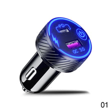 Load image into Gallery viewer, Car Charger Socket PD3.0 & QC3.0 USB Ports USB with Touch Switch Fast Car Adapter Triple Aluminum Metal 18W