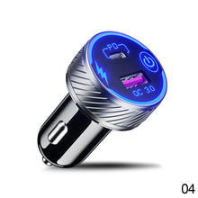 Load image into Gallery viewer, Car Charger Socket PD3.0 & QC3.0 USB Ports USB with Touch Switch Fast Car Adapter Triple Aluminum Metal 18W