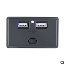 Load image into Gallery viewer, 12V-24V 4.8A Dual Car USB Ports Charger Socket Charging LED Indicator For Motorbike Boat Auto Electronics Accessories