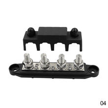 Load image into Gallery viewer, RV Ship 4 Post Power Distribution Block Terminal Screw M8 M10 High Current Wiring Stud Battery Junction Block