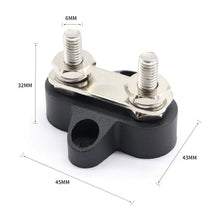 Load image into Gallery viewer, M6 M8 DC 48V Terminal Block Stud Busbar Stud Positive Negative Junction Fixed Wiring Bolt for RV Ship Boat Truck
