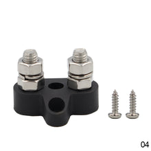 Load image into Gallery viewer, M6 M8 DC 48V Terminal Block Stud Busbar Stud Positive Negative Junction Fixed Wiring Bolt for RV Ship Boat Truck