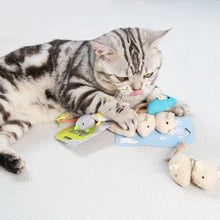 Load image into Gallery viewer, 3pcs/lot Mix Pet Catnip Mouse Cats Toys Chewing Biting Teething Plush Toys Kitten Playing Mice Toys Pet Supplies
