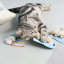 Load image into Gallery viewer, 3pcs/lot Mix Pet Catnip Mouse Cats Toys Chewing Biting Teething Plush Toys Kitten Playing Mice Toys Pet Supplies