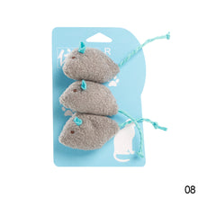 Load image into Gallery viewer, 3pcs/lot Mix Pet Catnip Mouse Cats Toys Chewing Biting Teething Plush Toys Kitten Playing Mice Toys Pet Supplies