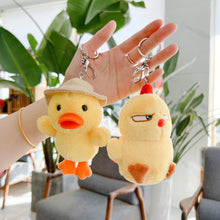 Load image into Gallery viewer, 12cm Cute Angry Chicken Plush Toys Key Chain Bag Pendant Cute Duck Doll for Kids Children Birthday Christmas Gifts Toys