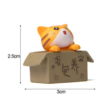 Load image into Gallery viewer, Cute Cat Figurines Miniature Cartoon Animal Decor Figure Craft Ornament Micro Landscape Kawaii Desk Car Interior Accessories Home Decoration Kids Gift