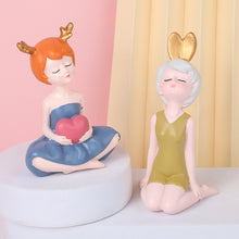 Load image into Gallery viewer, Nordic Style Girl Sculpture Character Resin Model Ornament Car Interior Decoration Figurines Home Office Decor Miniature