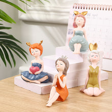 Load image into Gallery viewer, Nordic Style Girl Sculpture Character Resin Model Ornament Car Interior Decoration Figurines Home Office Decor Miniature