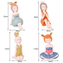 Load image into Gallery viewer, Nordic Style Girl Sculpture Character Resin Model Ornament Car Interior Decoration Figurines Home Office Decor Miniature