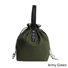 Load image into Gallery viewer, Insulated Cotton Bento Bag Adjustable Drawstring Design Wide Opening Tote School Lunch Handbag Dinner Container Food Storage Bags Picnic Accessories