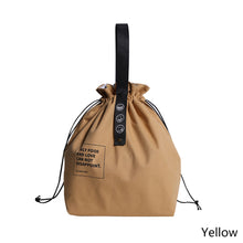Load image into Gallery viewer, Insulated Cotton Bento Bag Adjustable Drawstring Design Wide Opening Tote School Lunch Handbag Dinner Container Food Storage Bags Picnic Accessories