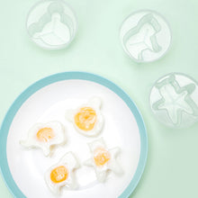Load image into Gallery viewer, 4 Pcs/Set Cute Egg Cooker Tools with Brush Plastic Egg Mould Poacher Baking Egg Mold Cups Steamer Kitchen Accessories Gadgets for Kid