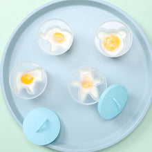Load image into Gallery viewer, 4 Pcs/Set Cute Egg Cooker Tools with Brush Plastic Egg Mould Poacher Baking Egg Mold Cups Steamer Kitchen Accessories Gadgets for Kid