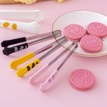 Load image into Gallery viewer, Japanese Cat Paw Shape Food Tongs 3 Sizes Anti Heat Bread Clip Meal Tong Cute Cartoon Stainless Steel Barbecue Tongs Sandwich Baking Clip Kitchen Gadgets