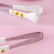 Load image into Gallery viewer, Japanese Cat Paw Shape Food Tongs 3 Sizes Anti Heat Bread Clip Meal Tong Cute Cartoon Stainless Steel Barbecue Tongs Sandwich Baking Clip Kitchen Gadgets
