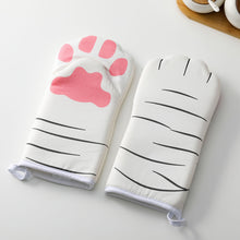 Load image into Gallery viewer, 1 pc Cute Cartoon Cat Paws Oven Mitts Cat Claw Cotton Baking Insulation Gloves Microwave Heat Resistant Anti-scald Non-slip Glove