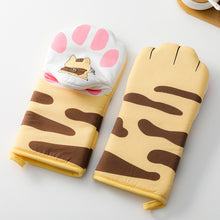 Load image into Gallery viewer, 1 pc Cute Cartoon Cat Paws Oven Mitts Cat Claw Cotton Baking Insulation Gloves Microwave Heat Resistant Anti-scald Non-slip Glove