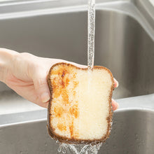 Load image into Gallery viewer, Toast Bread Shape Dish-washing Sponges Softer Sandwich Magic Sponge Washable Scrubber Tools for Pots Dishes Kitchen Accessories Household Cleaning Gadget