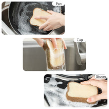 Load image into Gallery viewer, Toast Bread Shape Dish-washing Sponges Softer Sandwich Magic Sponge Washable Scrubber Tools for Pots Dishes Kitchen Accessories Household Cleaning Gadget