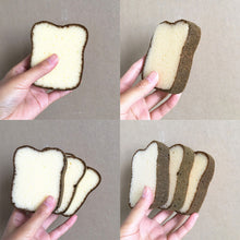 Load image into Gallery viewer, Toast Bread Shape Dish-washing Sponges Softer Sandwich Magic Sponge Washable Scrubber Tools for Pots Dishes Kitchen Accessories Household Cleaning Gadget