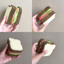 Load image into Gallery viewer, Toast Bread Shape Dish-washing Sponges Softer Sandwich Magic Sponge Washable Scrubber Tools for Pots Dishes Kitchen Accessories Household Cleaning Gadget