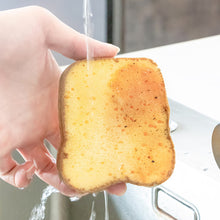Load image into Gallery viewer, 2 pcs Creative Toast Bread Shape Dish-washing Sponges Washable Scrubber Tools for Pots Dishes Kitchen Accessories Household Cleaning Gadget
