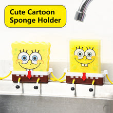 Load image into Gallery viewer, Kawaii Sponges Storage Holder Cute Cartoon Wall Mounted Sponge Sink Drain Rack Storage Basket Household Supply Kitchen Accessory