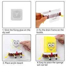 Load image into Gallery viewer, Kawaii Sponges Storage Holder Cute Cartoon Wall Mounted Sponge Sink Drain Rack Storage Basket Household Supply Kitchen Accessory