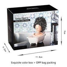 Load image into Gallery viewer, Cute Kitchen Clean Brush Holder Sink Scouring Pad Dish Scrubber Storage Rack People Shape Dish Washing Sponge Ball Box Kitchen Accessories