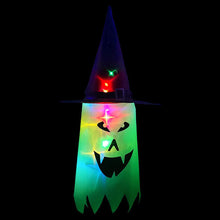 Load image into Gallery viewer, Halloween LED Flashing Light Hanging Ghost Halloween Party Dress Up Glowing Wizard Hat Lamp Horror Props Home Bar Decoration