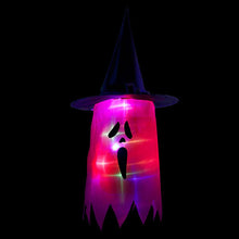 Load image into Gallery viewer, Halloween LED Flashing Light Hanging Ghost Halloween Party Dress Up Glowing Wizard Hat Lamp Horror Props Home Bar Decoration