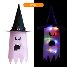 Load image into Gallery viewer, Halloween LED Flashing Light Hanging Ghost Halloween Party Dress Up Glowing Wizard Hat Lamp Horror Props Home Bar Decoration